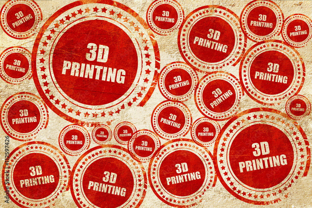 Obraz premium 3d printing, red stamp on a grunge paper texture