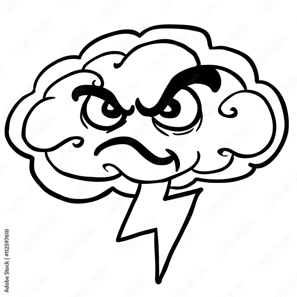 Obraz premium black and white angry storm cloud