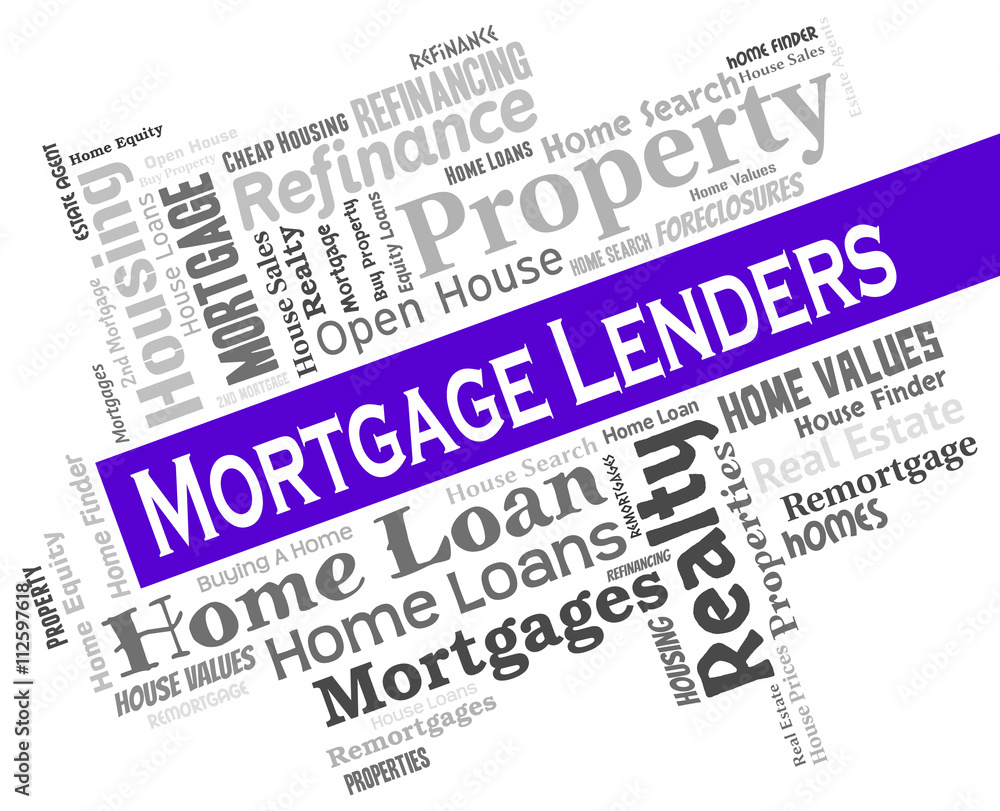 Mortgage Lenders Indicates Home Loan And Banking Mortgage Lenders Indicates Home Loan And Banking