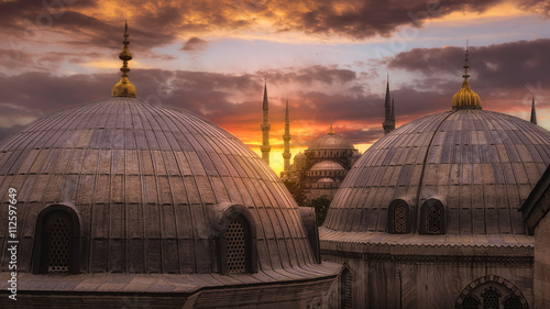 View of Blue Mosque (Sultanahmet) from Hagia Sophia