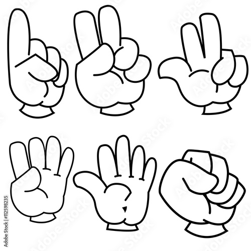 black and white counting hands