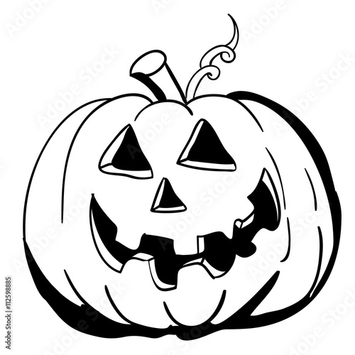black and white halloween pumpkin