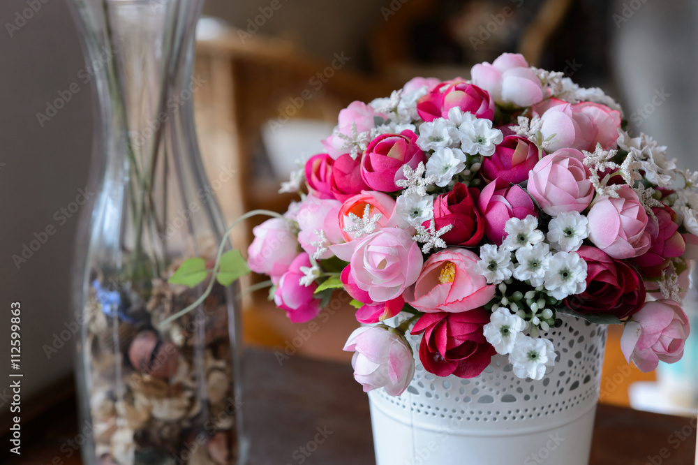 Fake flower in pot