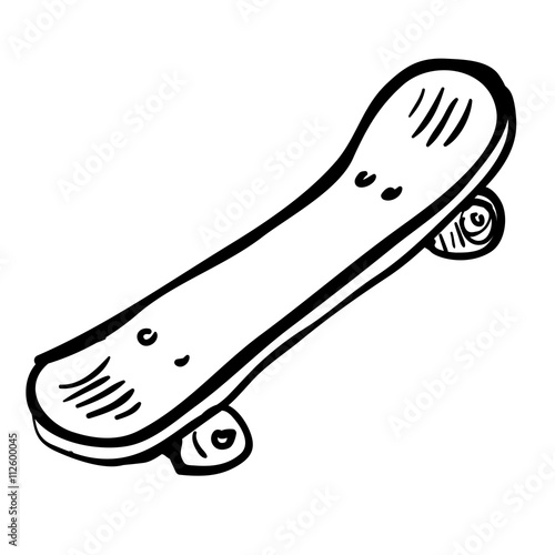 black and white skateboard