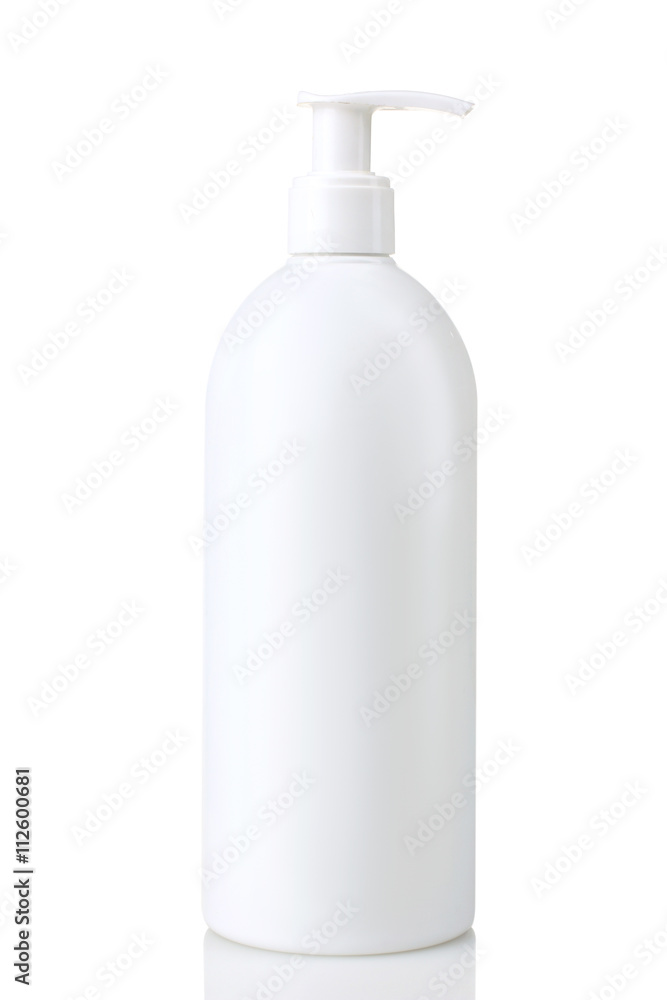 plastic bottle with a shampoo or singing tools on white isolated background plastic bottle with a shampoo or singing tools on white isolated background