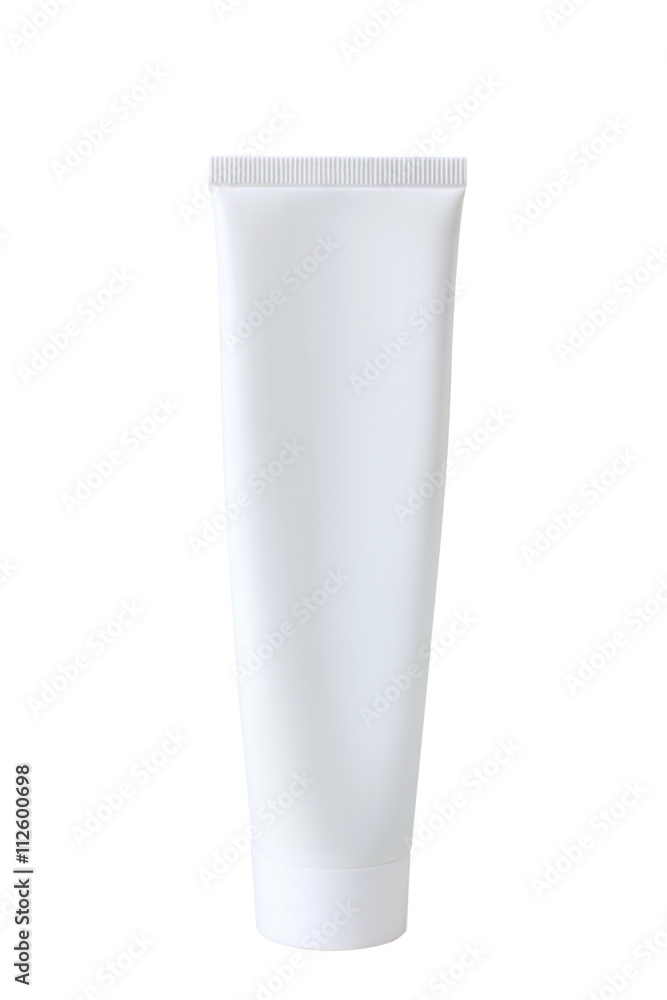 the white tube on a white isolated background the white tube on a white isolated background