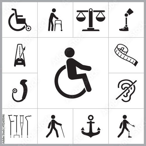 Disabled Simple Icons Set