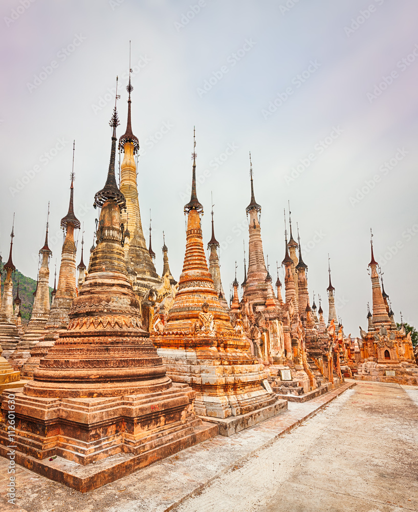 Takhaung Mwetaw Paya in Sankar. Myanmar. Panorama Takhaung Mwetaw Paya in Sankar. Myanmar. Panorama