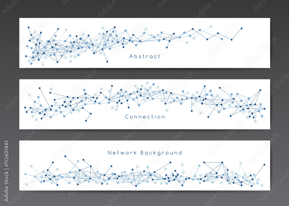 Abstract network banner templates Abstract network banner templates