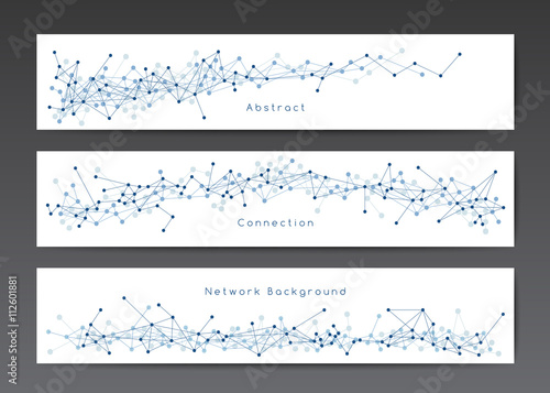 Abstract network banner templates