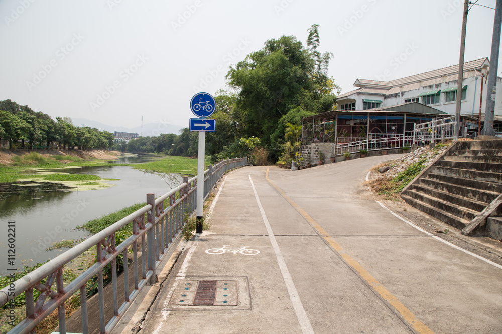 Ping River side in Lampang City Thailand
