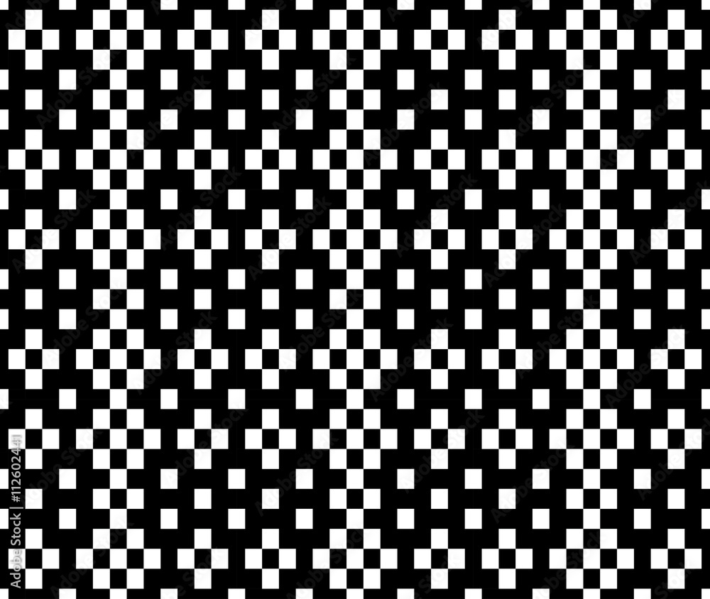 Vector hipster abstract geometry pixel retro pattern,black and white seamless geometry background,subtle pillow pattern design,creative abstract art deco pattern,hipster fashion print