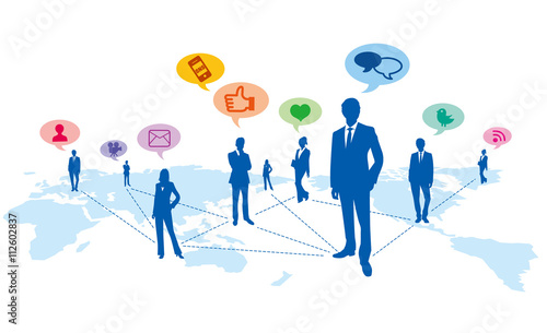 World map Social Networking Service Vector
