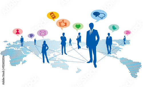 World map Social Networking Service Vector
