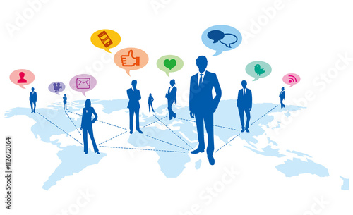 World map Social Networking Service Vector
