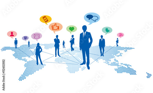 World map Social Networking Service Vector
