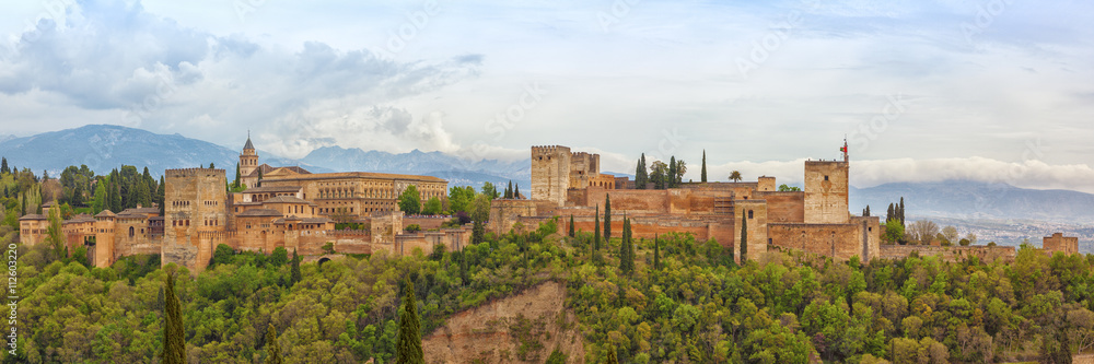 Alhambra of Granada Panorama