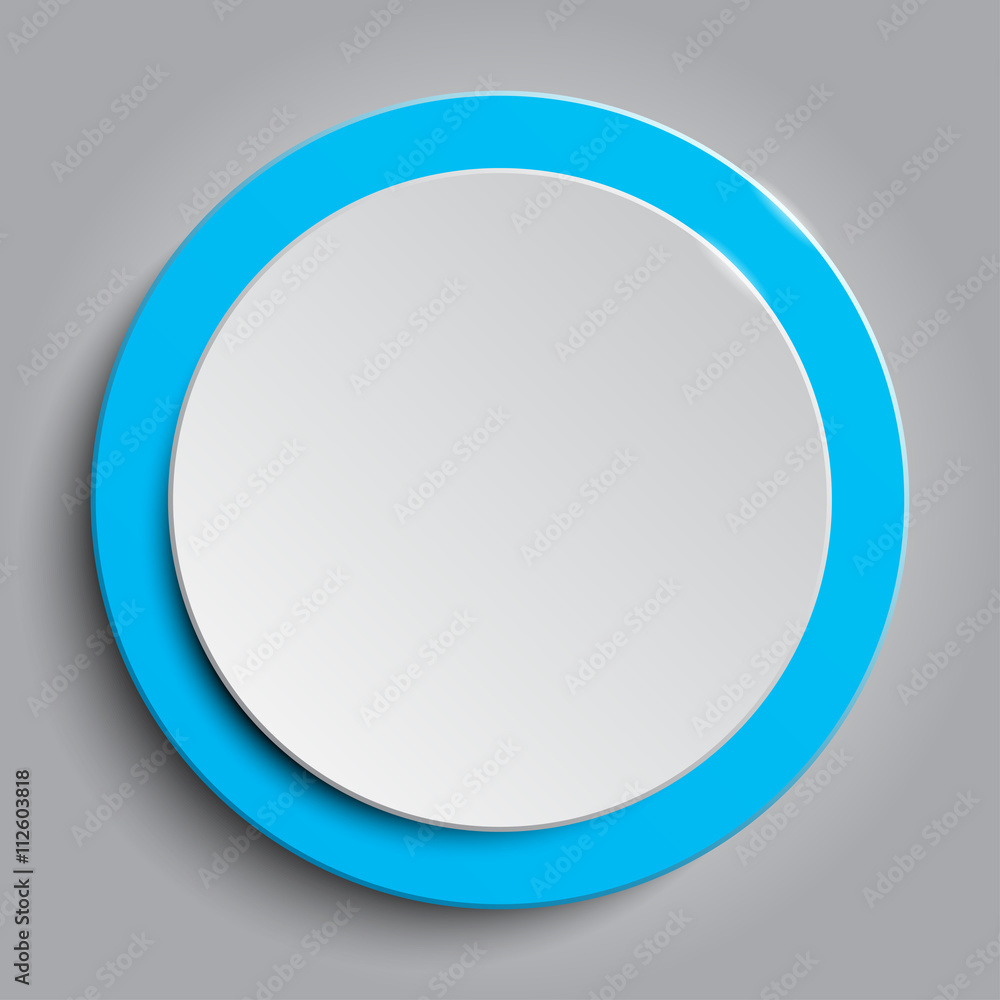 Blue circle empty banner on white background. Blue circle empty banner on white background.