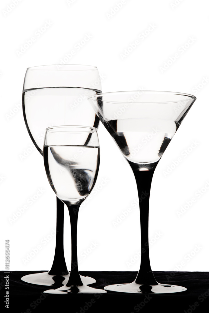 Wine glasses are ready for party