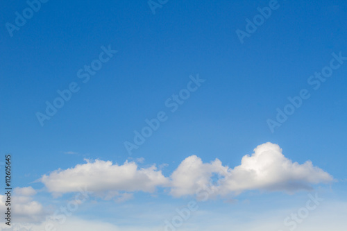 cloud and blue sky with copyspace on the top of the photo