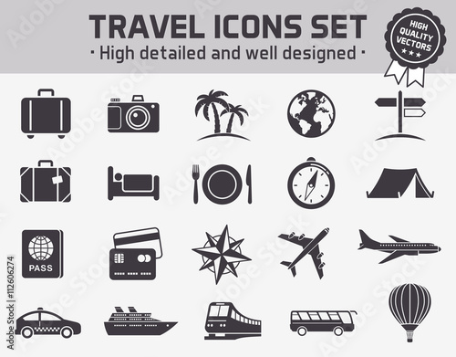 Hi quality travel vector icon set