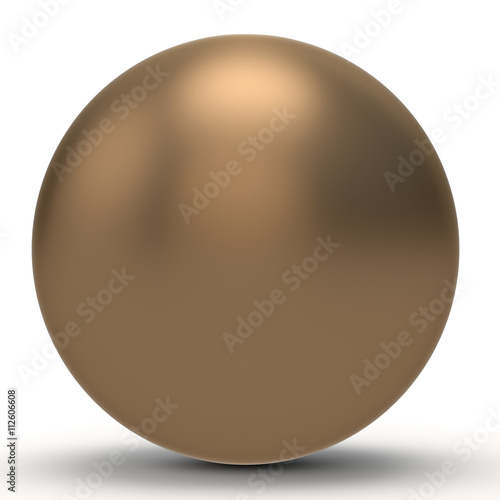 3d copper sphere