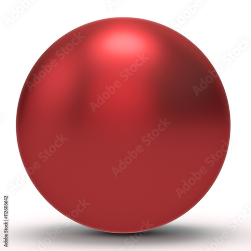 3d red sphere