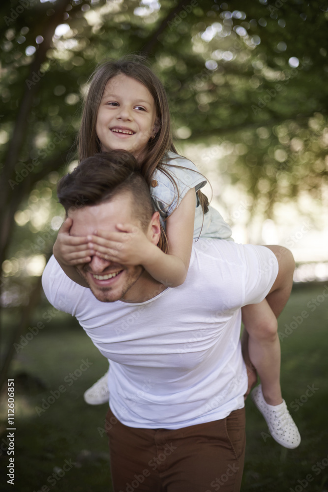 Fototapeta premium My daddy always find the right way