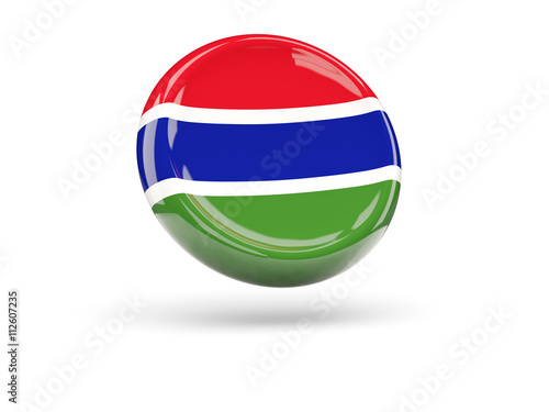 Flag of gambia. Round icon