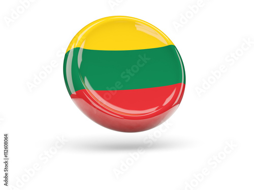 Flag of lithuania. Round icon