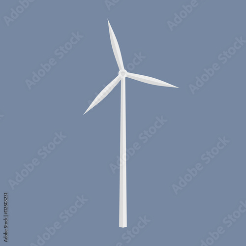 Wind energy generator icon. Wind farm symbol.