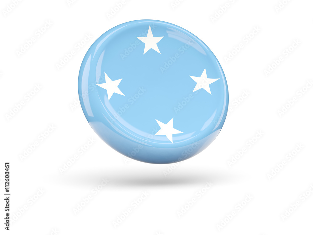 Flag of micronesia. Round icon Flag of micronesia. Round icon