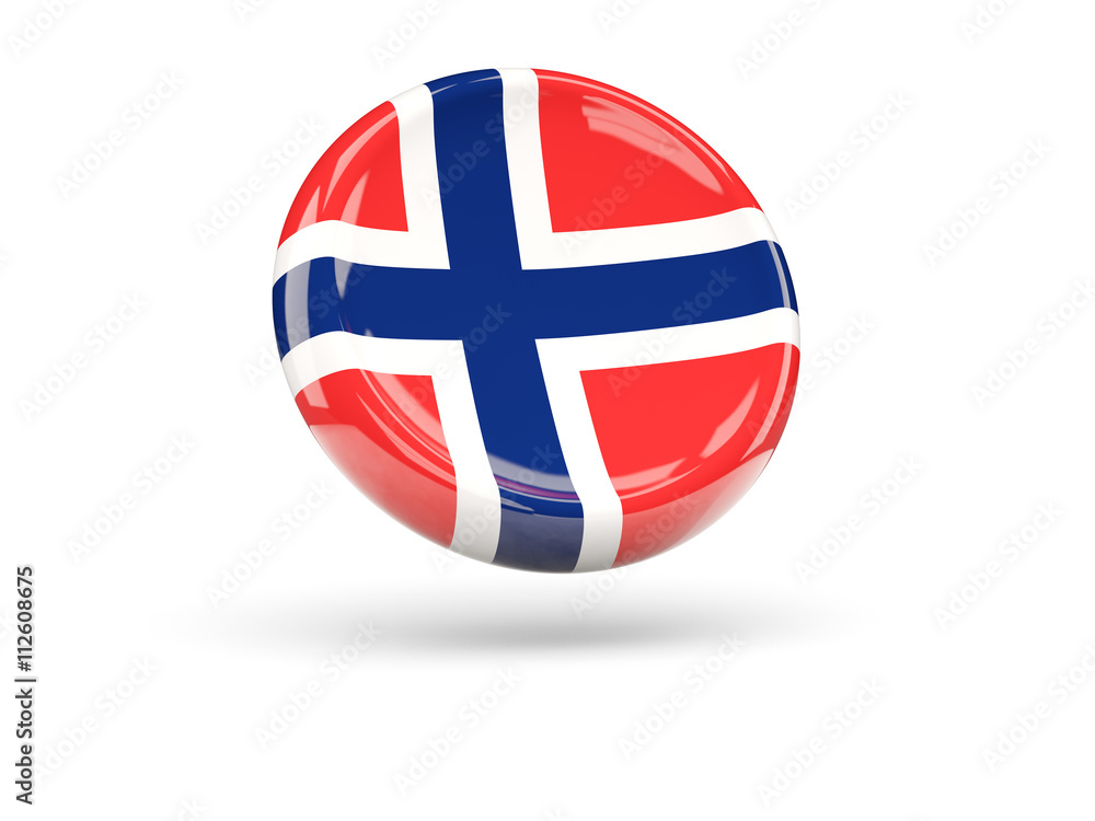 Flag of norway. Round icon Flag of norway. Round icon