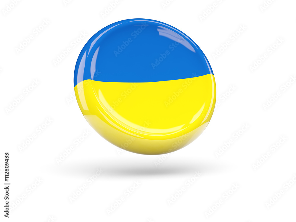 Flag of ukraine. Round icon Flag of ukraine. Round icon