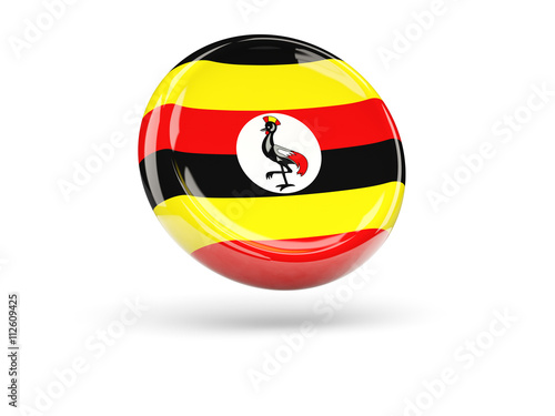 Flag of uganda. Round icon