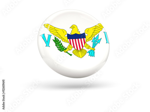Flag of virgin islands us. Round icon