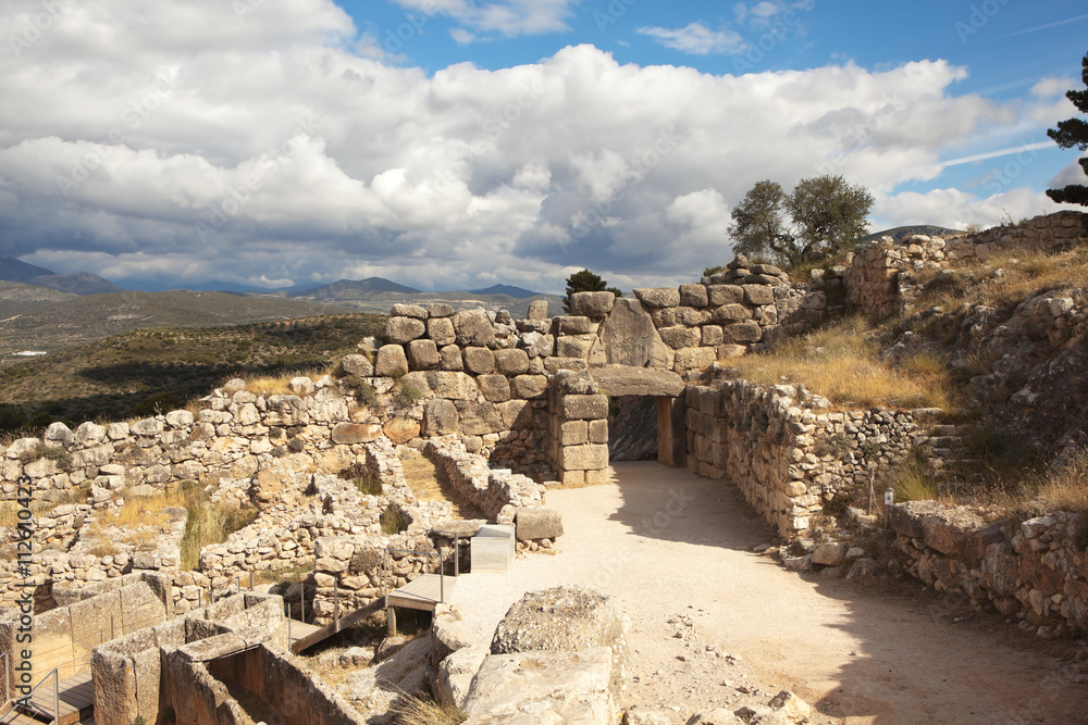 Руины древних Микен. Греция.