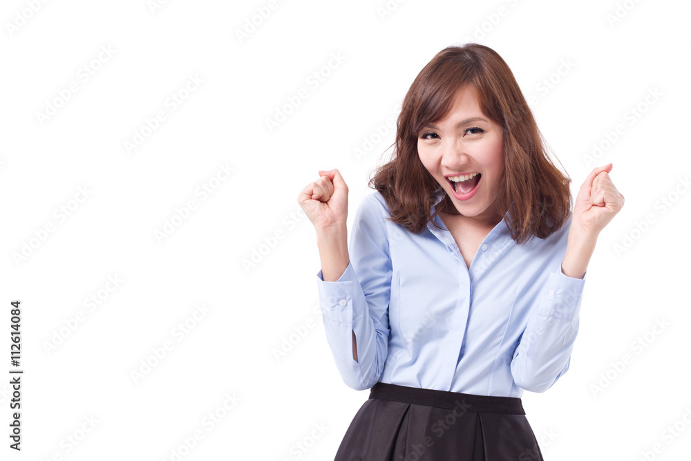 exited, happy, smart casual asian woman posing cheerful, success exited, happy, smart casual asian woman posing cheerful, success