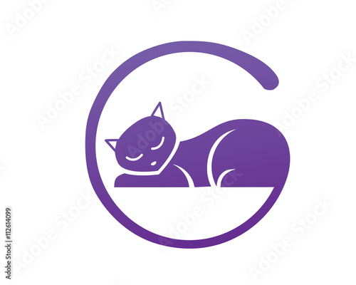 Modern Pet Logo - G Letter Cattery Symbol