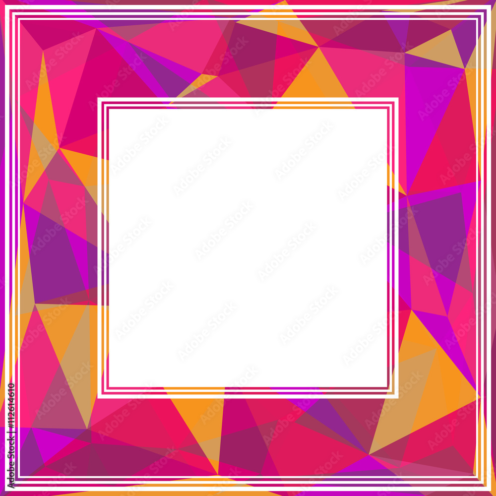 pink polygonal border pink polygonal border