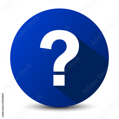 Fragezeichen Info Button Blau