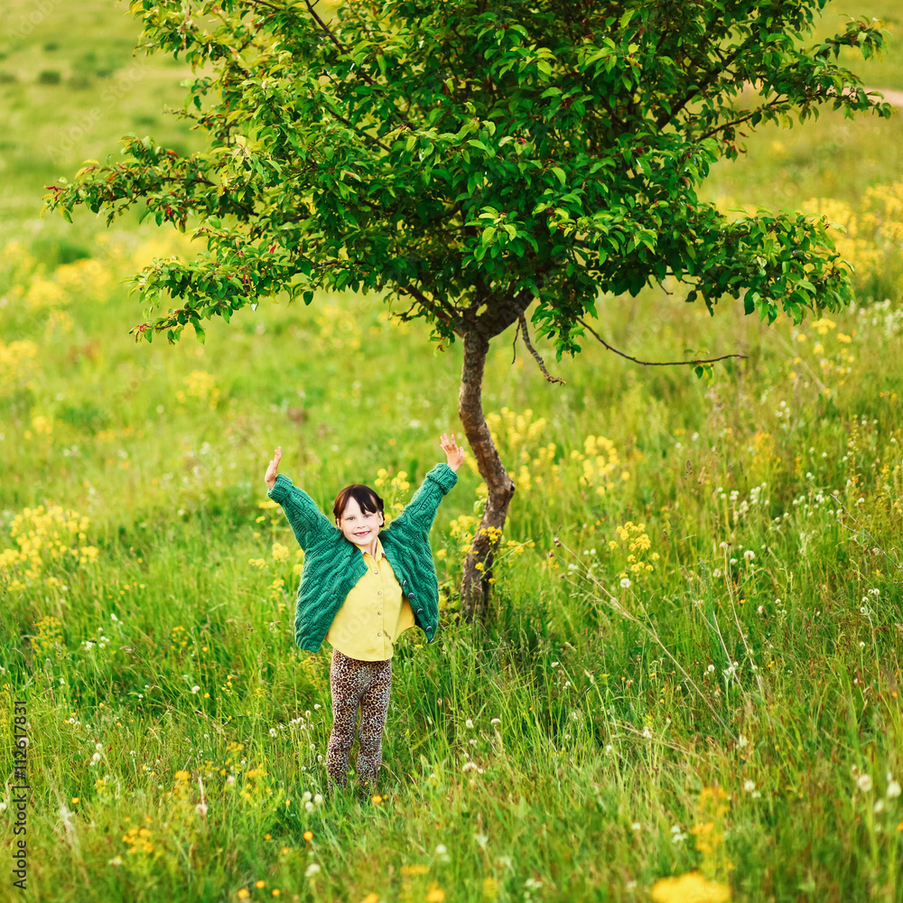 Fototapeta premium The children happy outdoors.