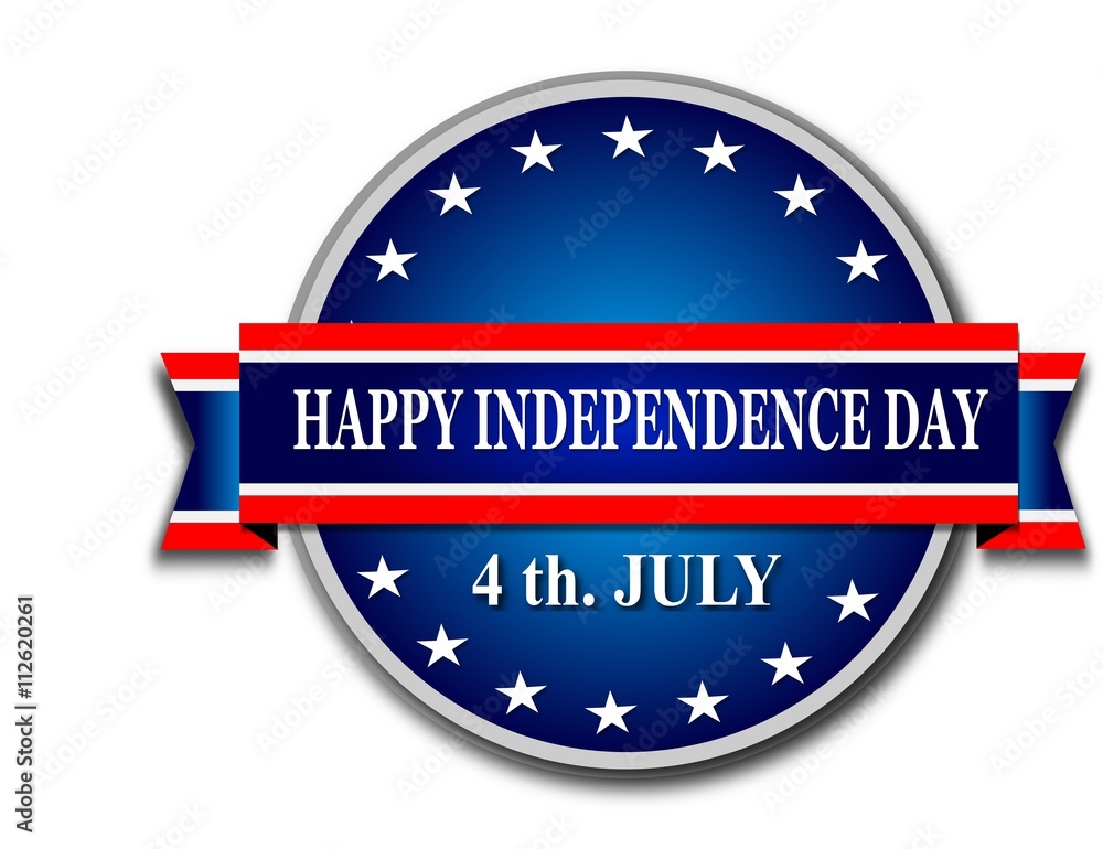 USA Independence Day Banner on white background USA Independence Day Banner on white background