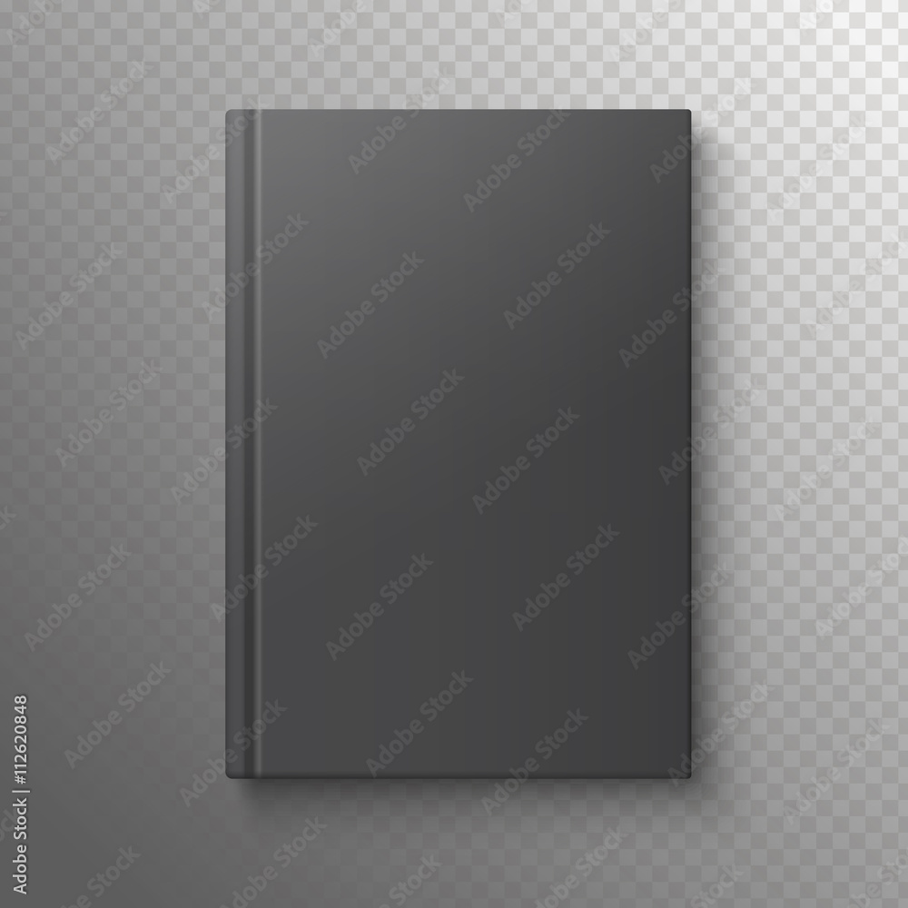Empty black book template Royalty Free Vector Image