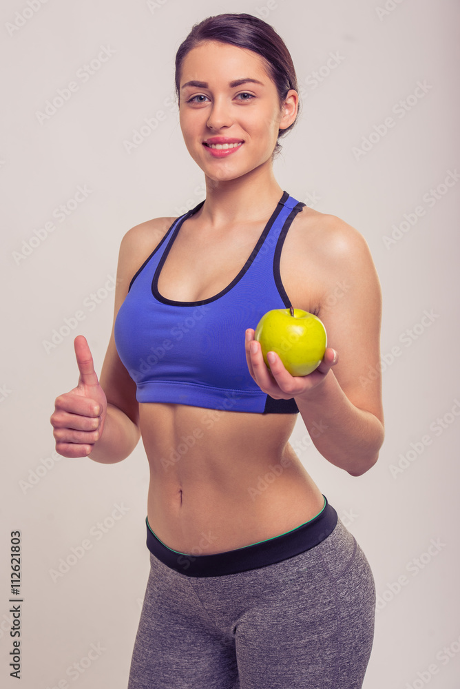 Attractive sports girl Attractive sports girl