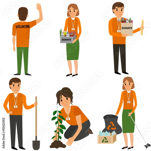Volunteer People in work