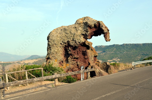 Elephant rock, one of the symbols of Sardinia. Moving from Castelsardo direction Sedini, you will meet the Elephant Rock, a nice Domus de Janas shaped by the wind, that took the form of an elephant.