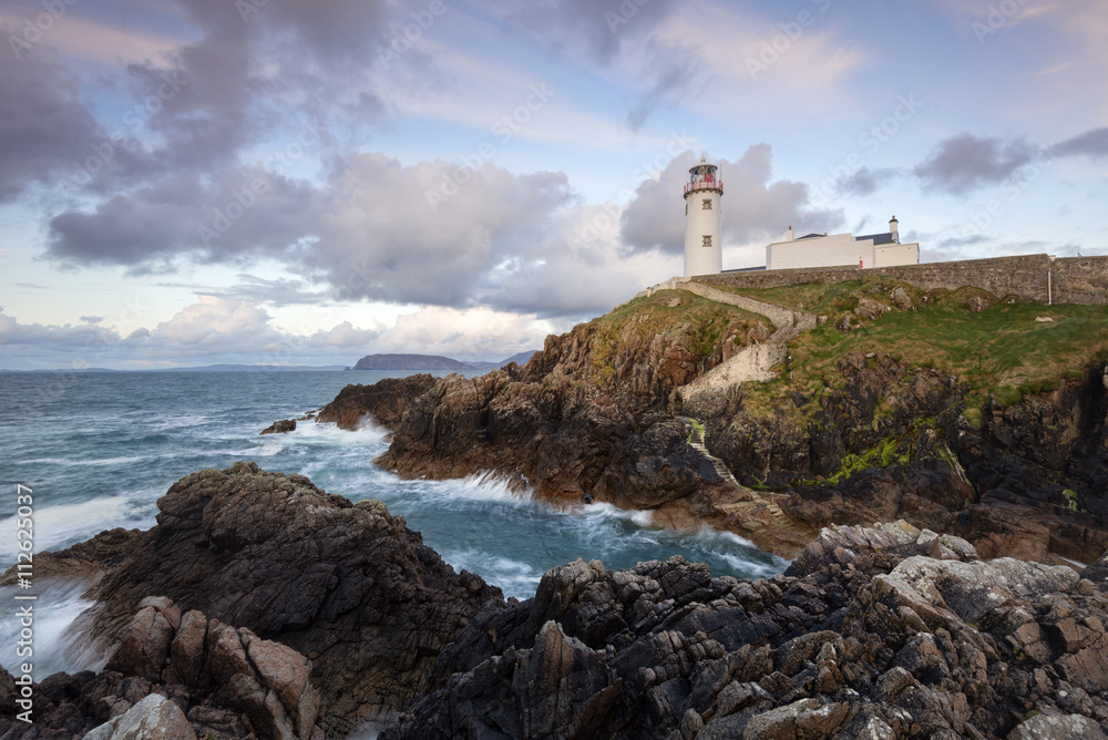 Lighthouse, Fanad Head after the dusk, County Donegal, Northen Ireland