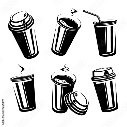 Coffee cup set. Vector