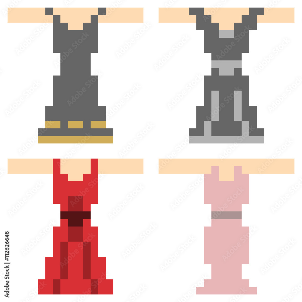 Obraz premium pixel art dress